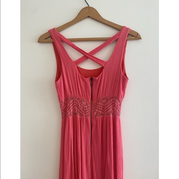 Coral Pink Maxi Dress - Picture 2 of 3